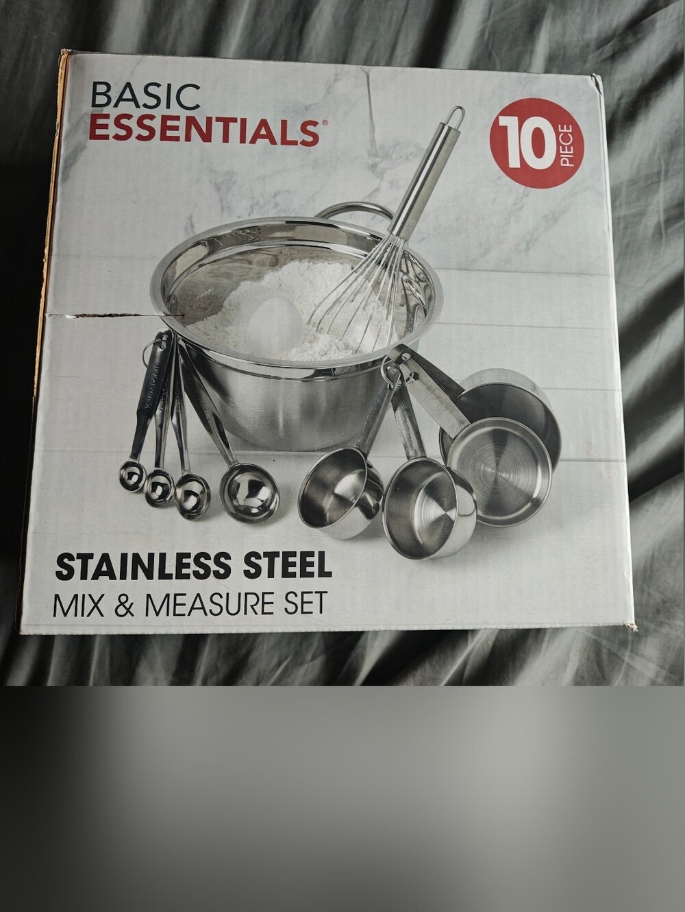 Essentials Stainless Steel 10-Piece Mixing & Measuring Set - Silver